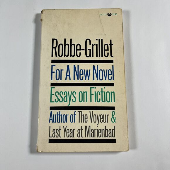 For a New Novel Essays on Fiction by Robbe Grillet 1965 Black Cat Paperback - Picture 1 of 8